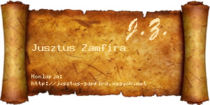 Jusztus Zamfira névjegykártya